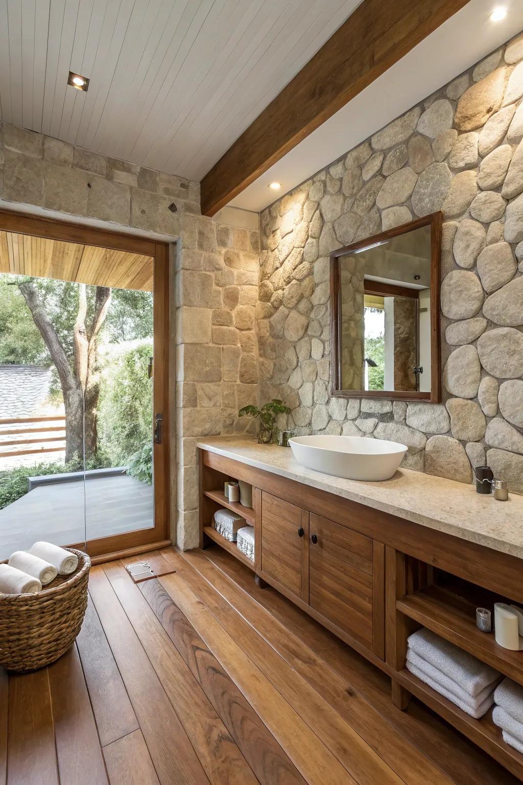 Unique textures bring depth and interest to the area.