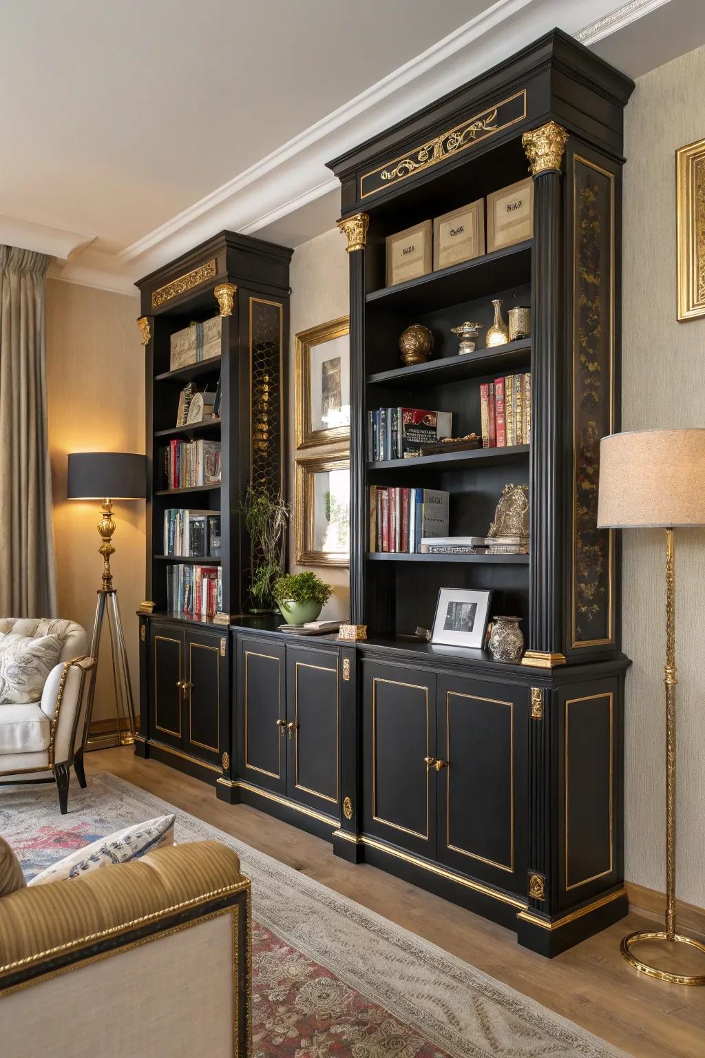 Regal shelving including display space and sophistication.