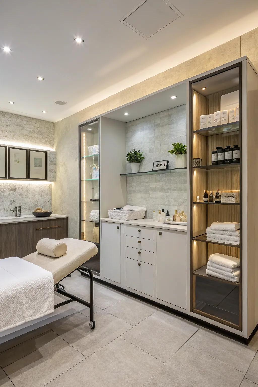 Bright storage maintains order and function.