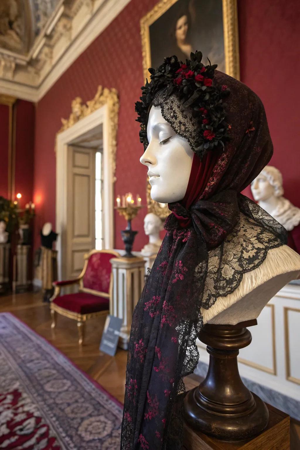 Gothic elements give décor drama and elegance.