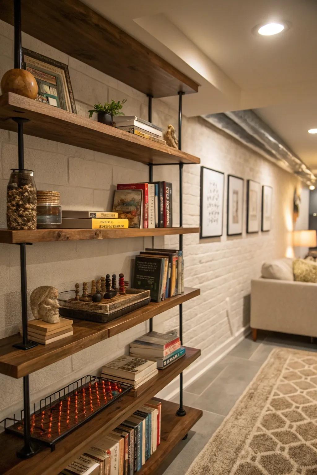 Keep your space stylish with well-planned shelving.
