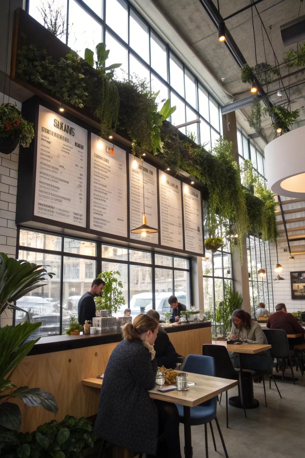 Go green with eco-conscious reusable menu boards.