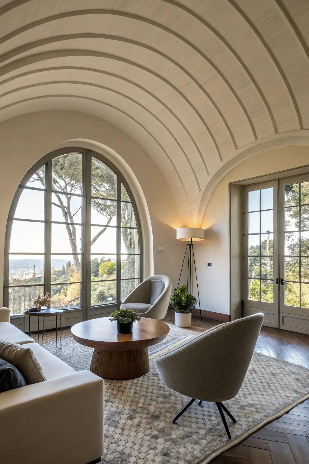 Contoured designs produce attention-grabbing architectural characteristics.