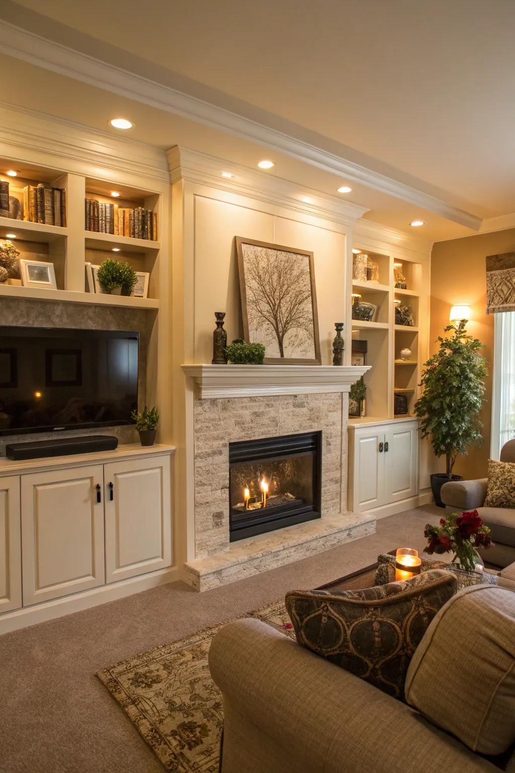 Concealed sections keep your space clutter-free and sleek.