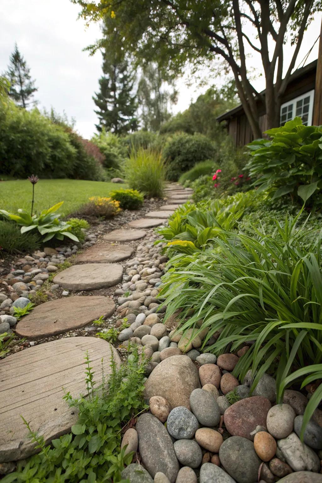 Brook minerals infuse countryside charm and contrast into your garden.