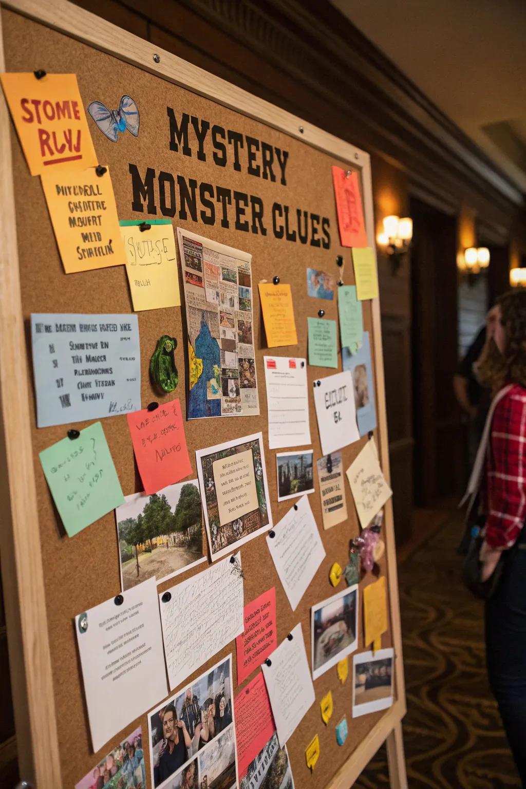 A mystery monster board combining learning with playful investigation.