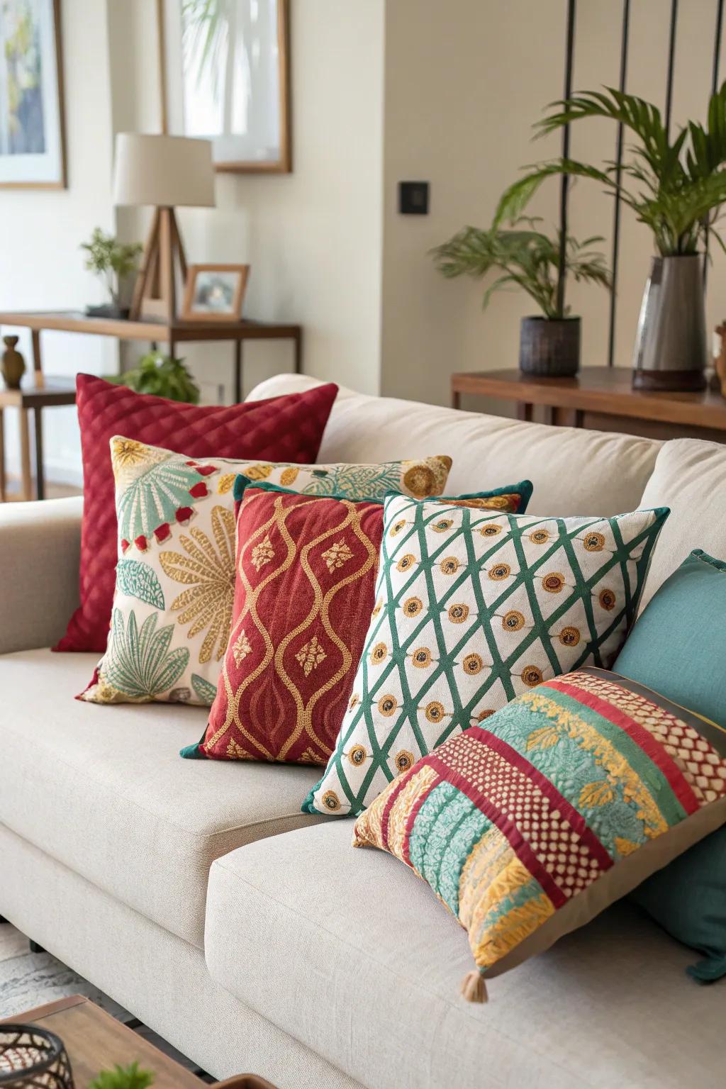 Add a splash of style with elegant scatter cushions.