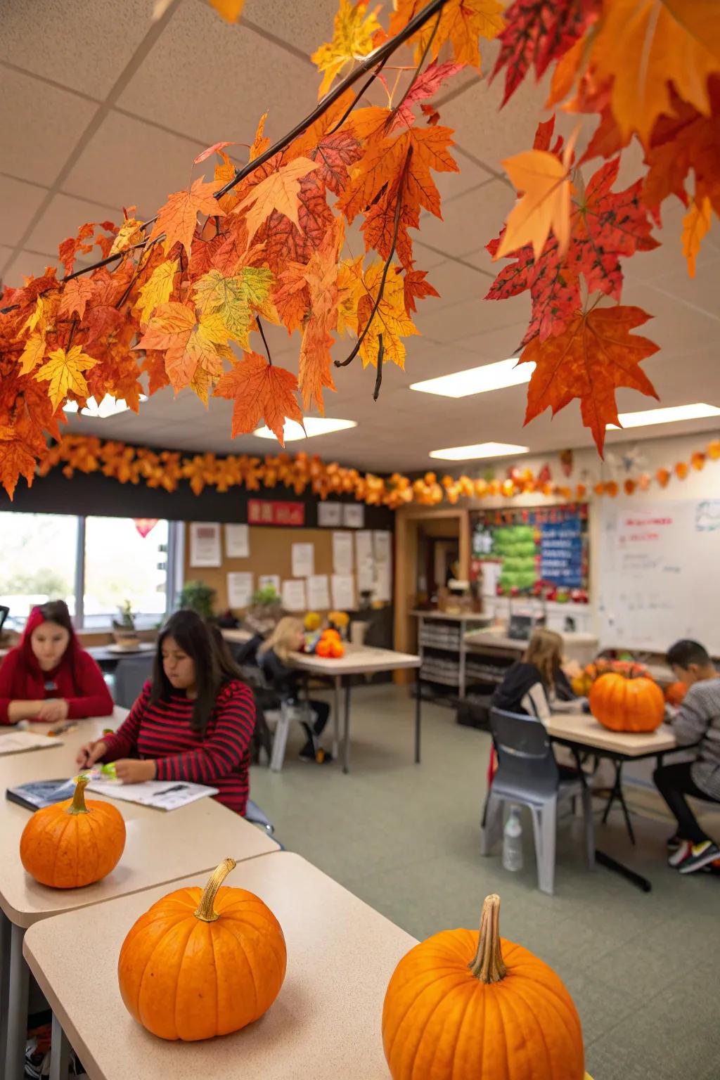 Seasonal alterations maintain the classroom environment vibrant and engaging.