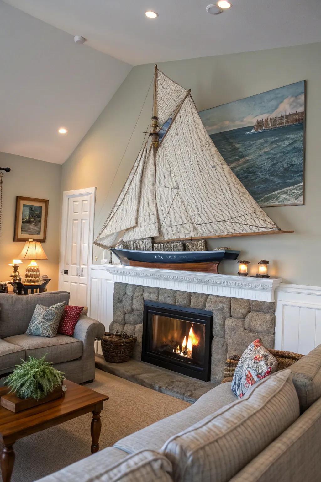 Marine mural art transforms your space into a marine retreat.