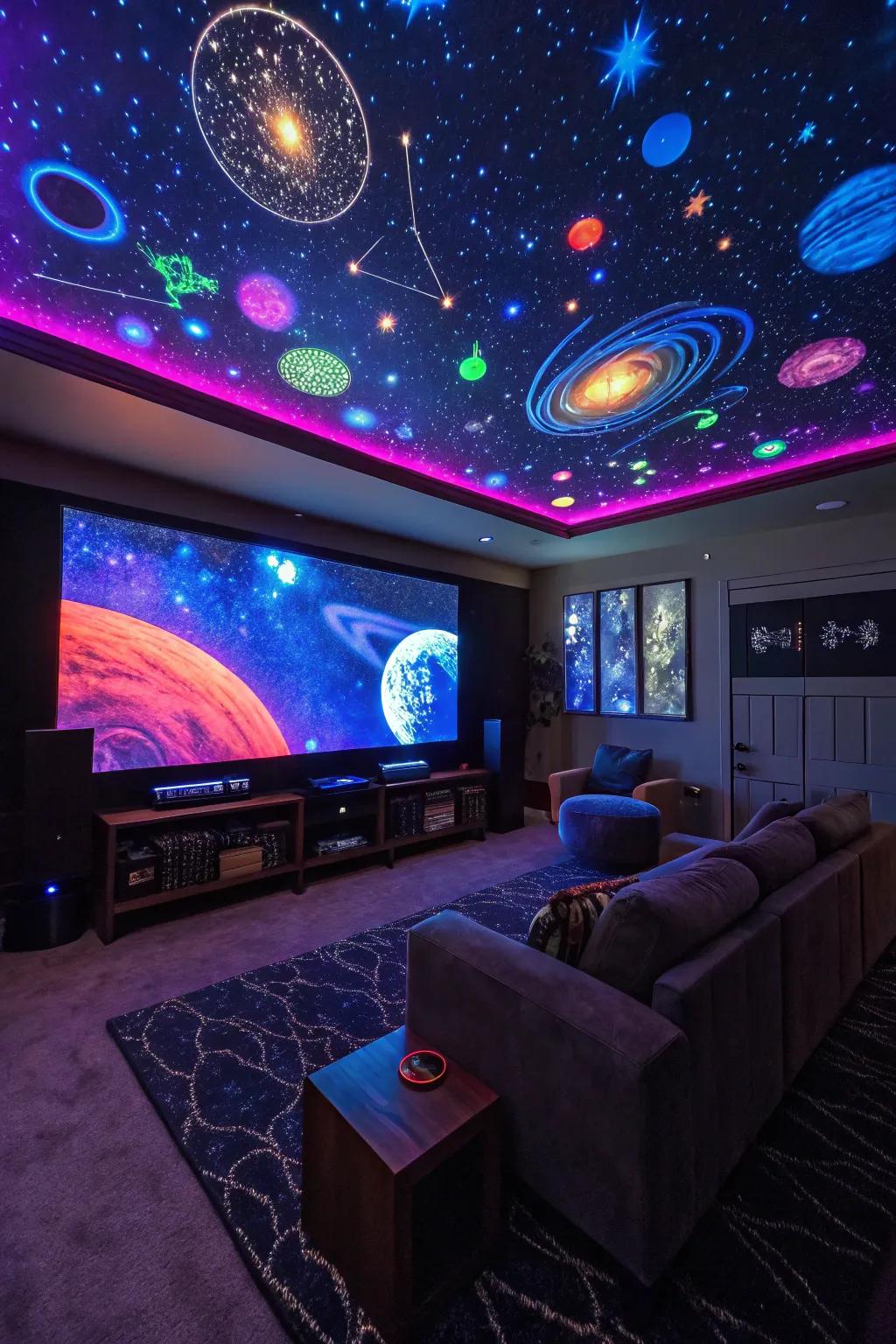 Embark on a neon space odyssey.