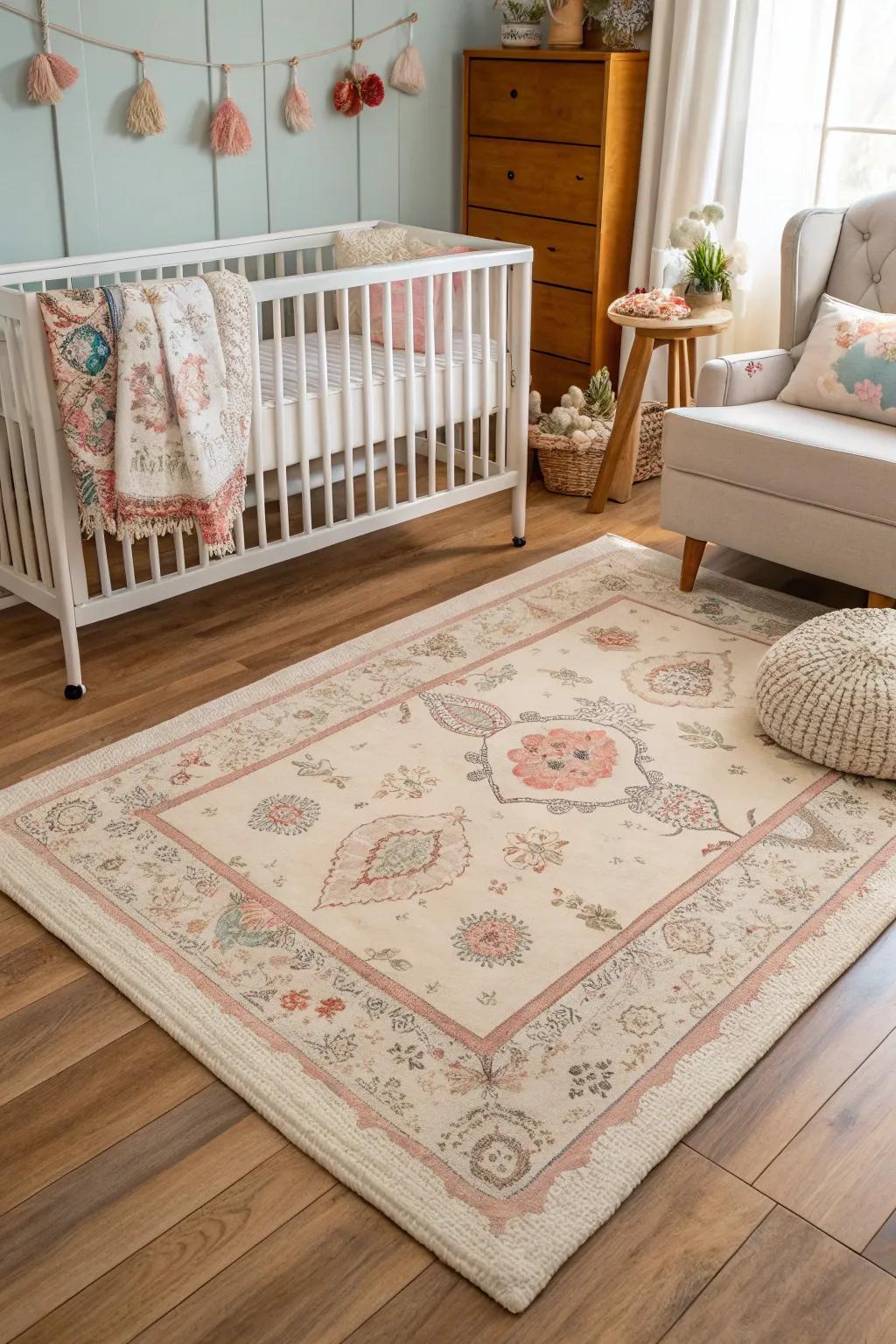 Classic floor coverings bring timeless charm to the nursery.