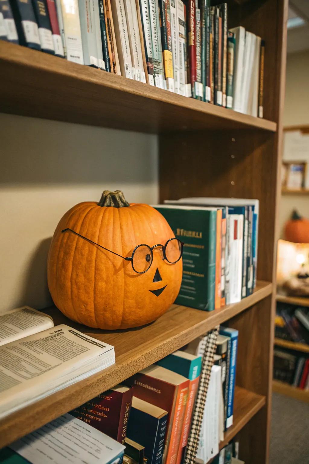 These specs give this pumpkin a scholarly air.