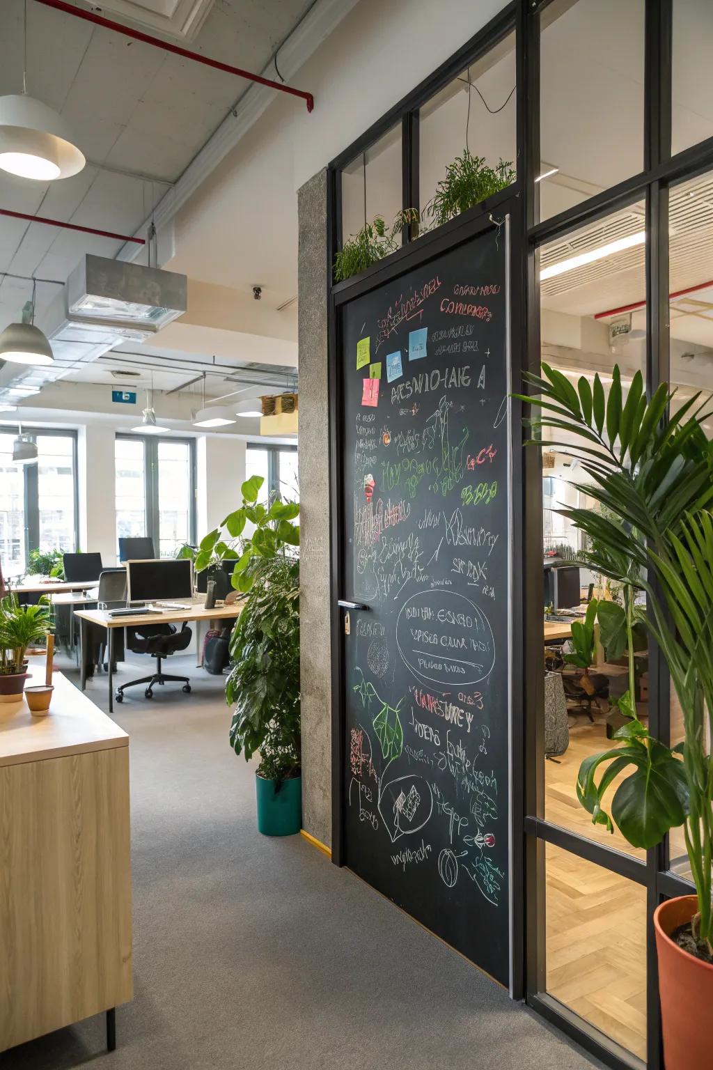 Let your office entranceway be a canvas for creativity.