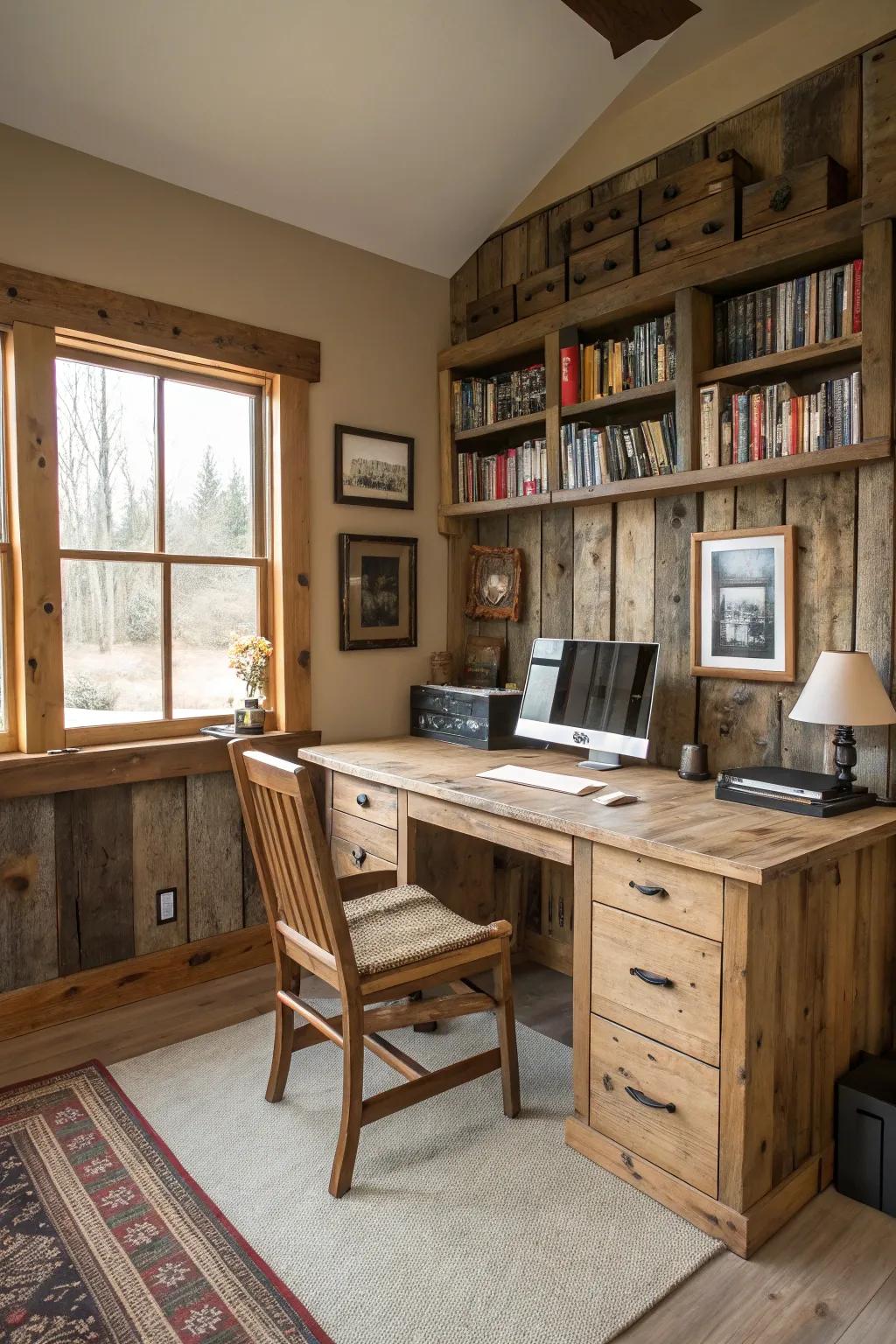Earthy accents add comfort to a meeting.