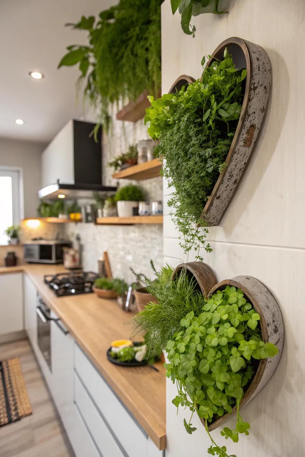 Heart-form planters give a loving touch to your plants.