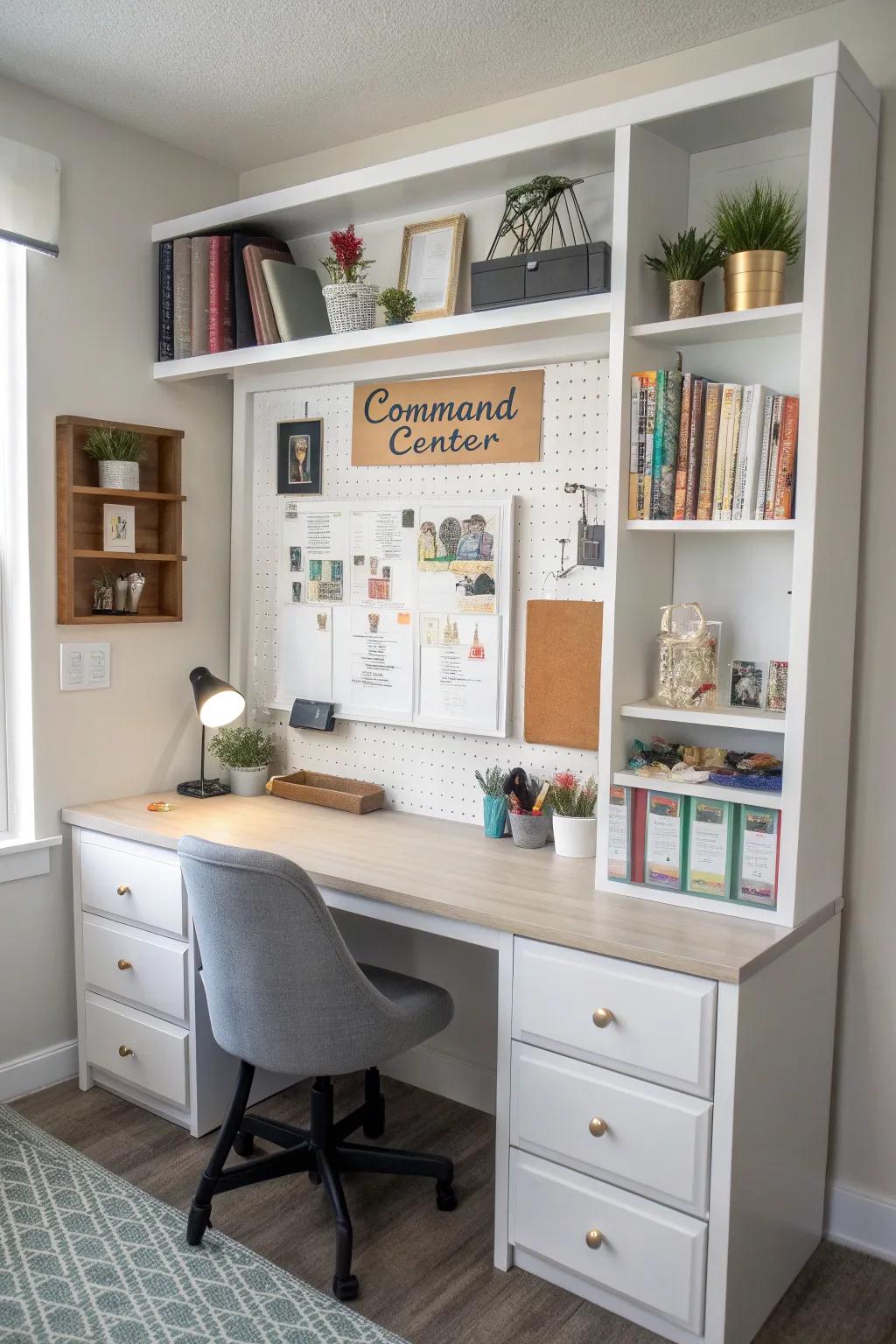 Your everyday activities become more orderly and focused with a command center.