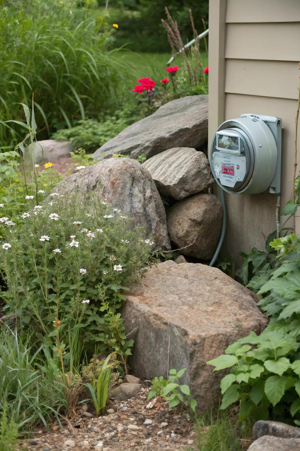 Ornamental stones fashion a natural and sophisticated sanctuary.