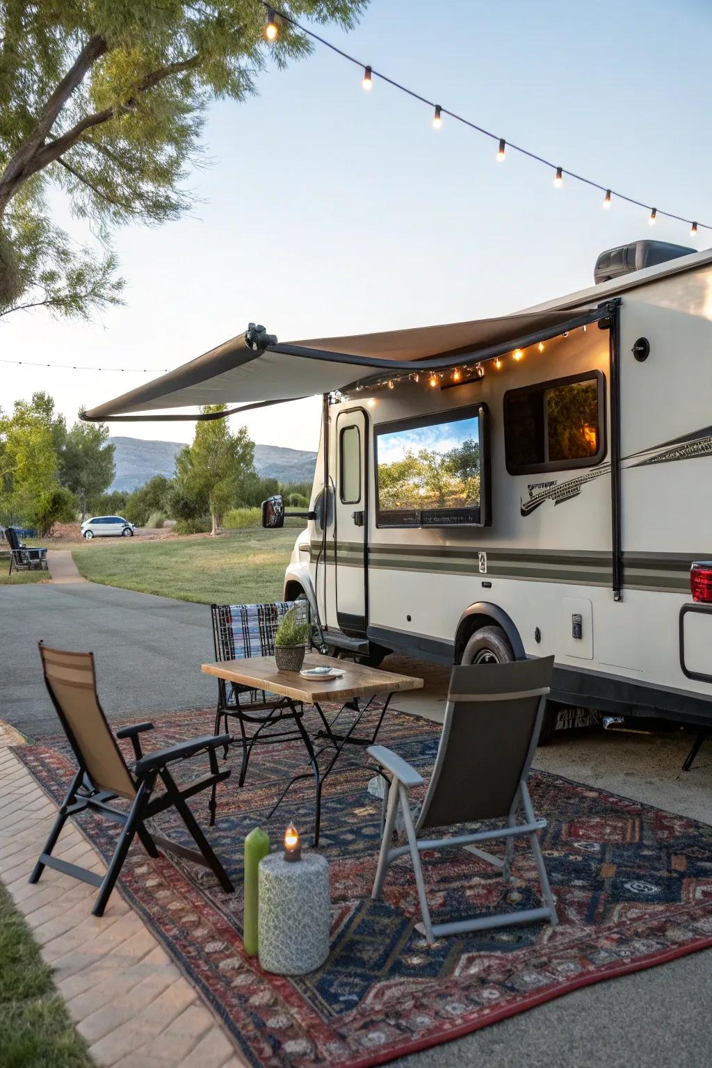 A motorhome TV mount brings entertainment on the road.