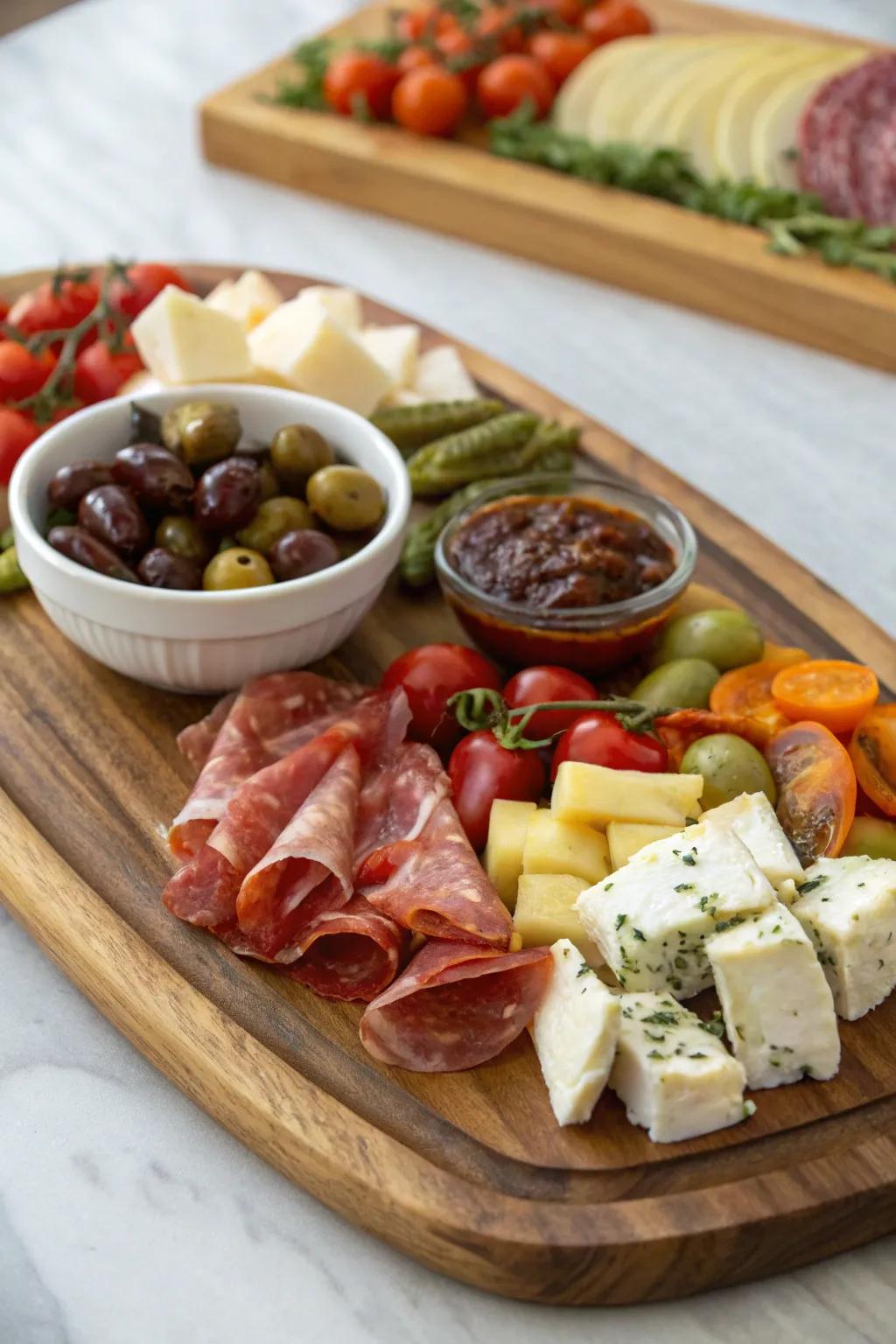 A sophisticated antipasto selection that delights the senses.