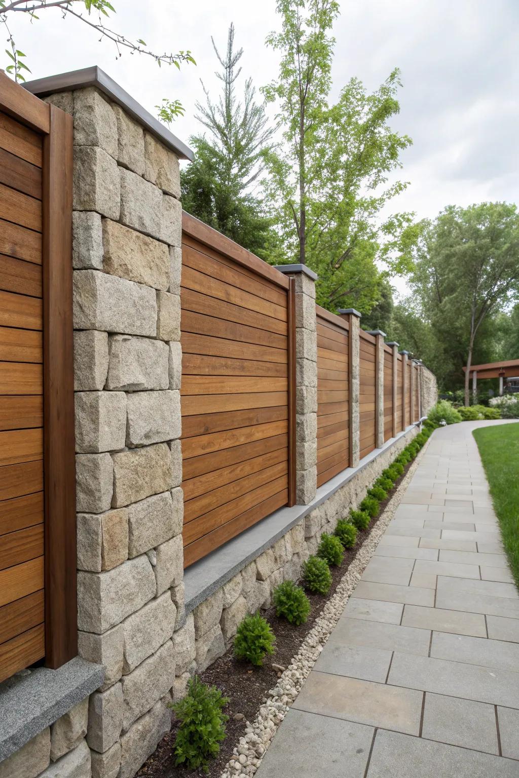 Varied materials create distinctive and arresting walls.