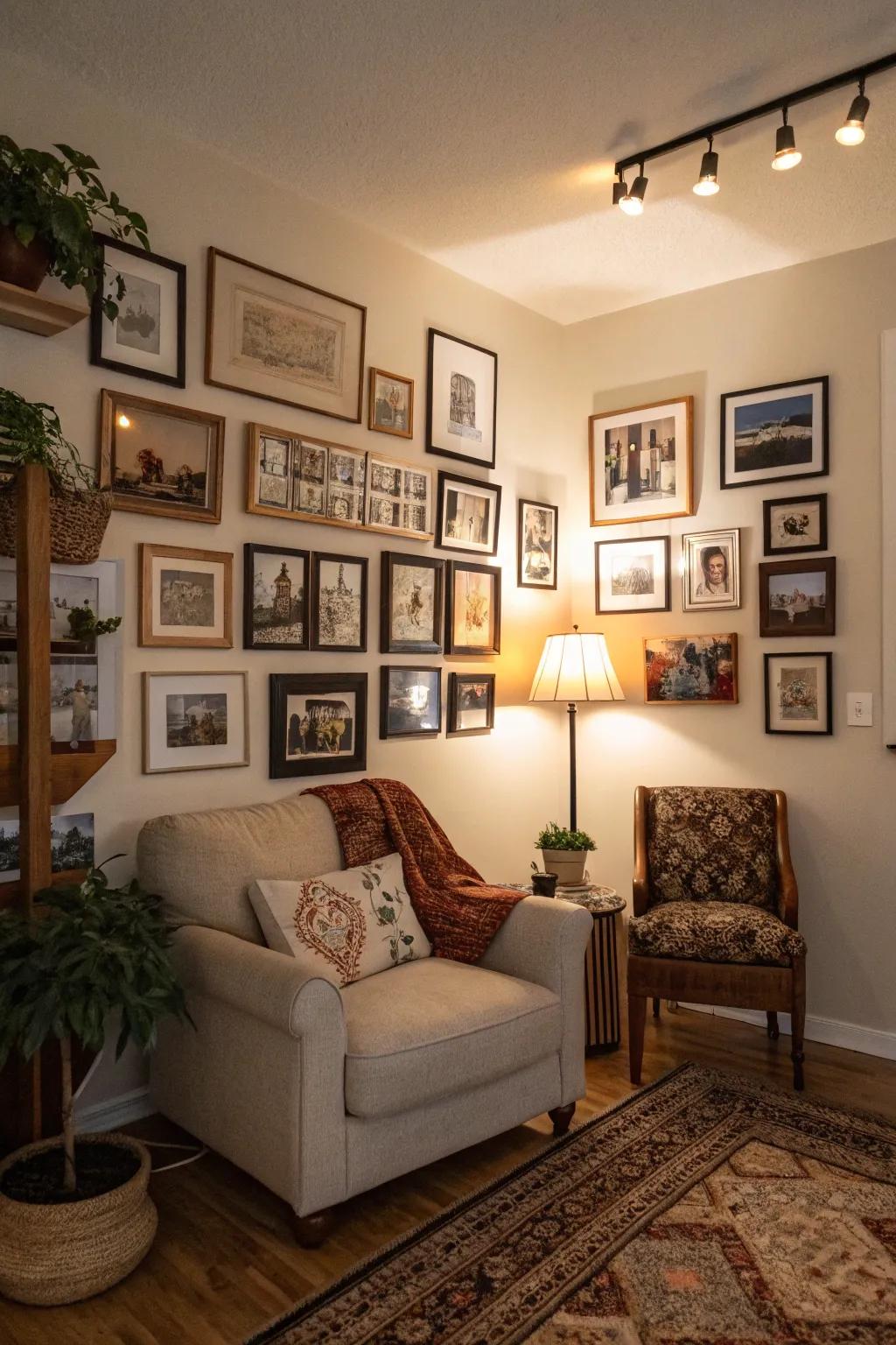 Corner galleries leverage often-overlooked areas.