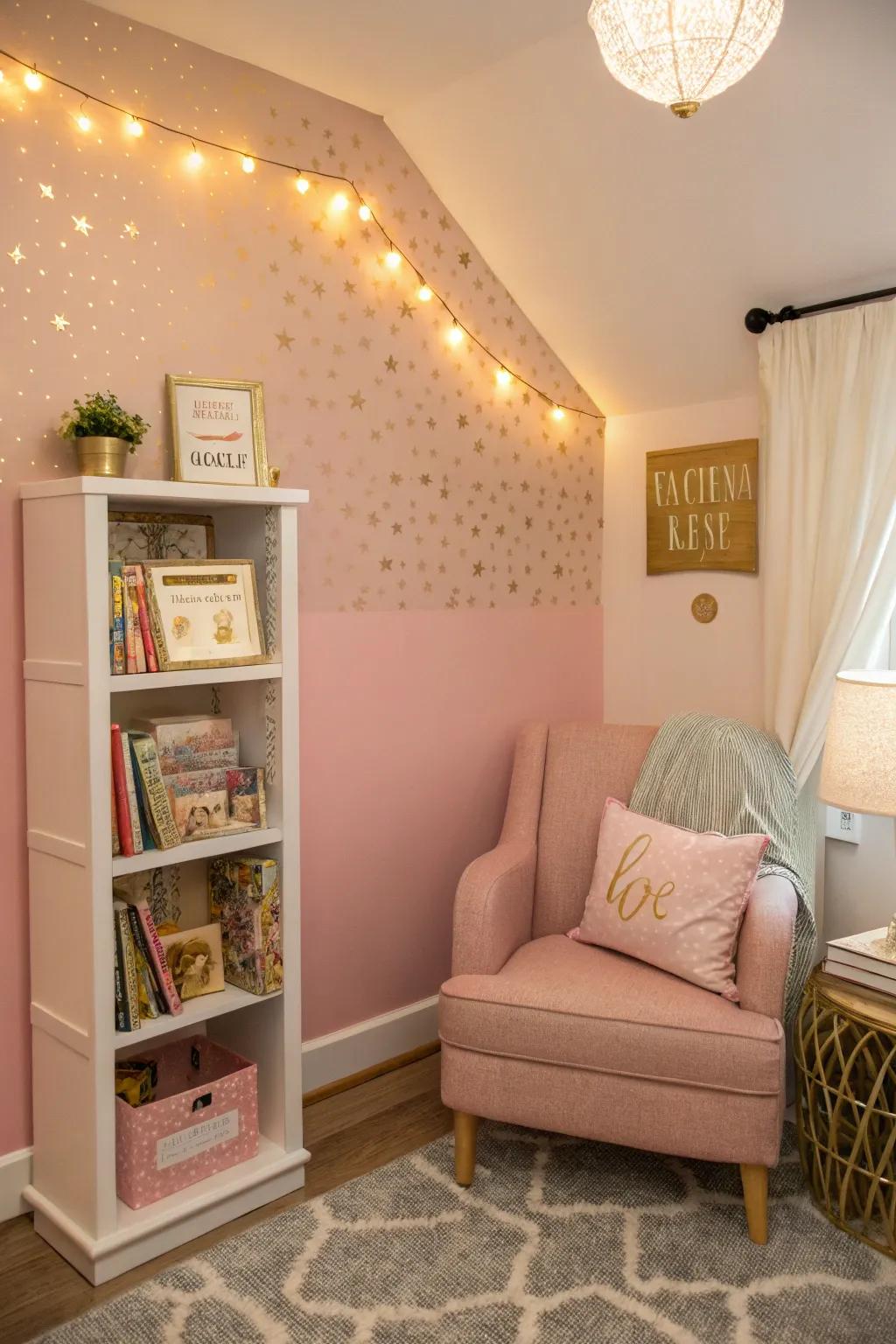A reading space promotes relaxation and creativity.