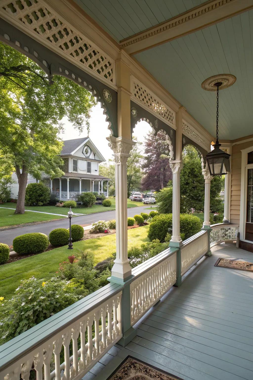 Overlapping trim adds detail and visual interest.