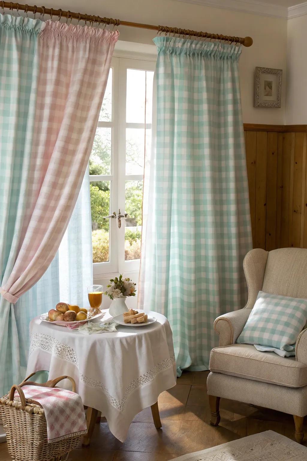 Checkered designs bring a playful yet elegant vibe.