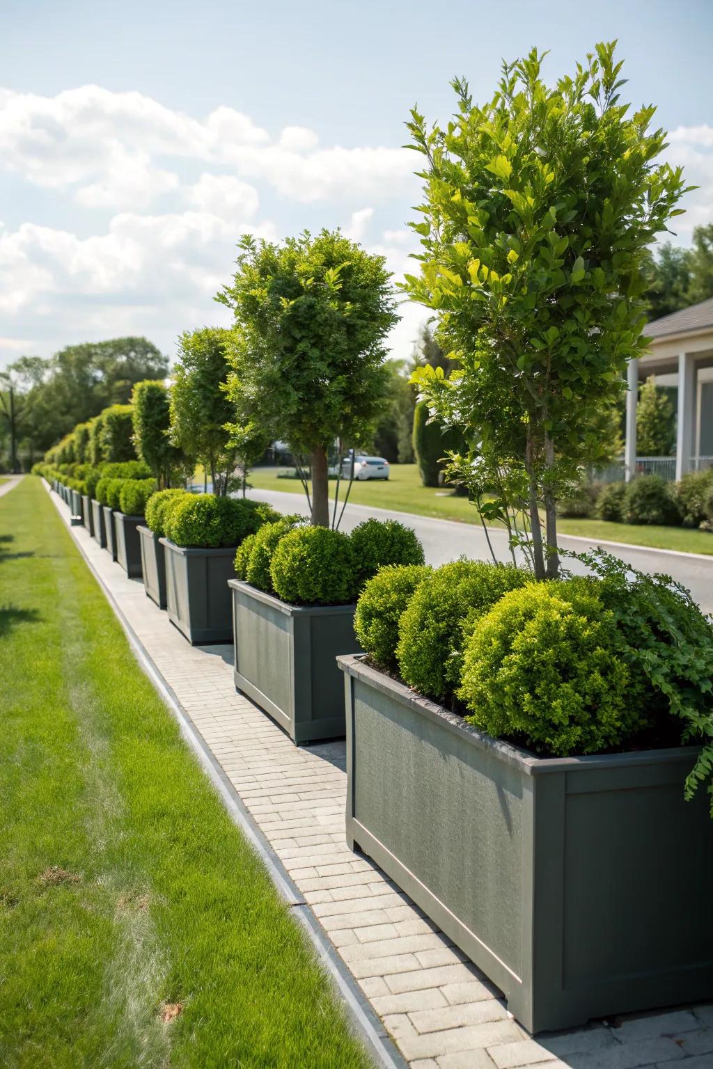 Vivid upright growers fashioning a distinctive and area-saving divider.