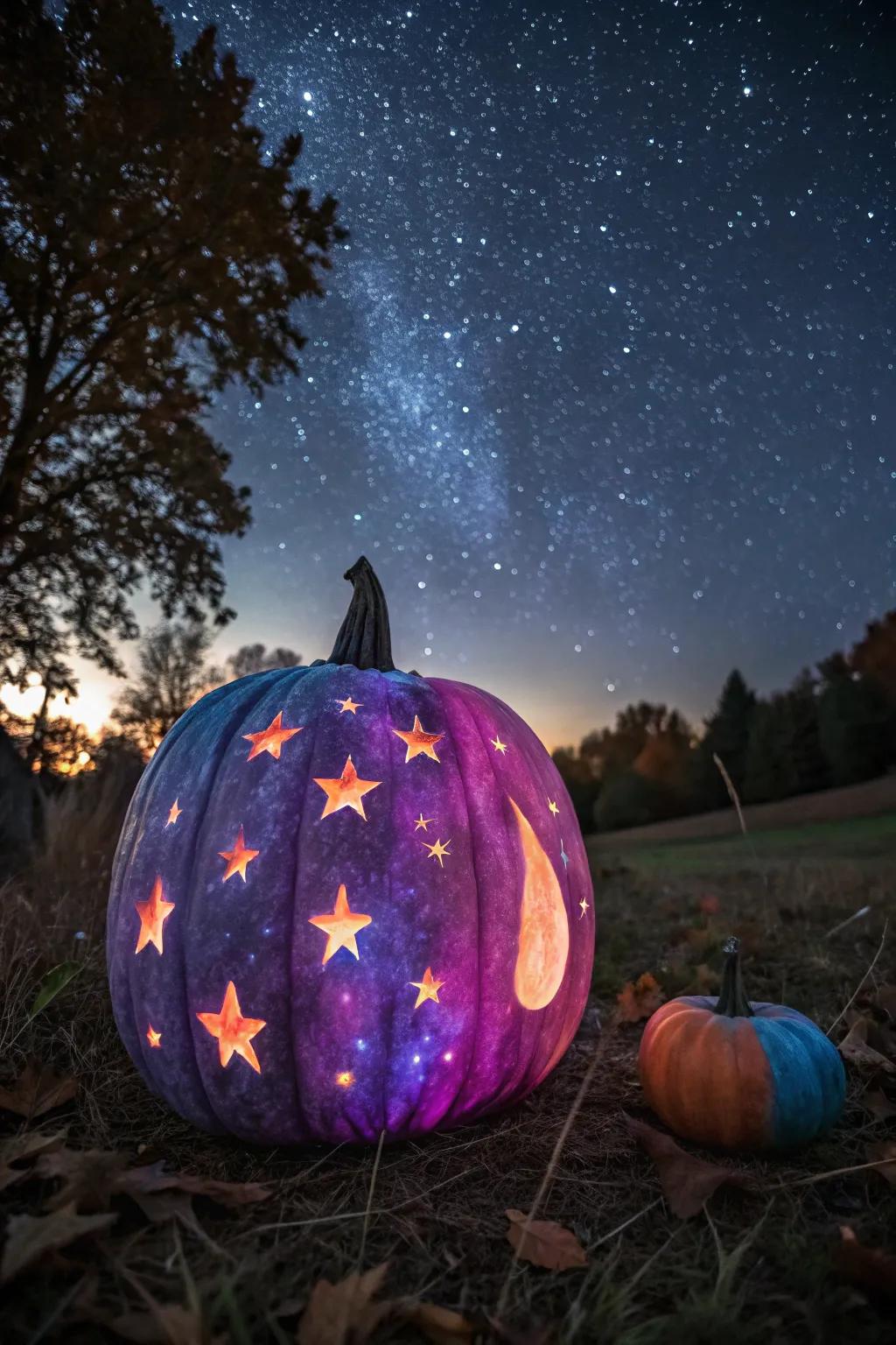 Galaxy pumpkins are out of this world!