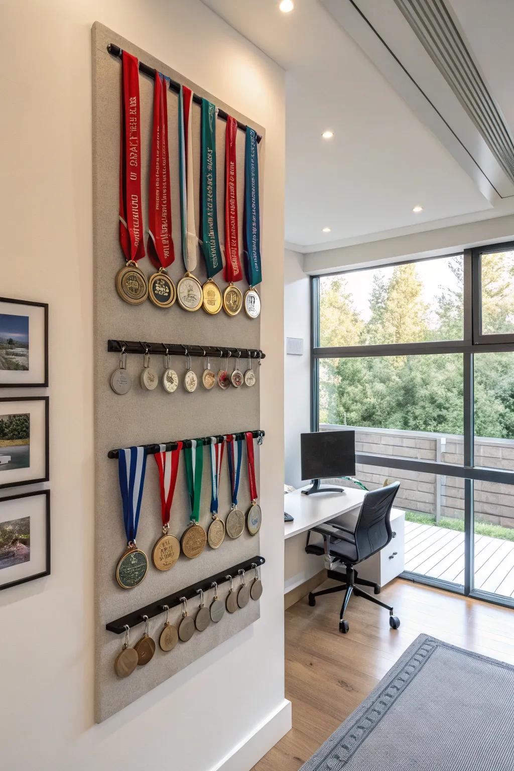 Staggered displays offer sophistication for growing collections.
