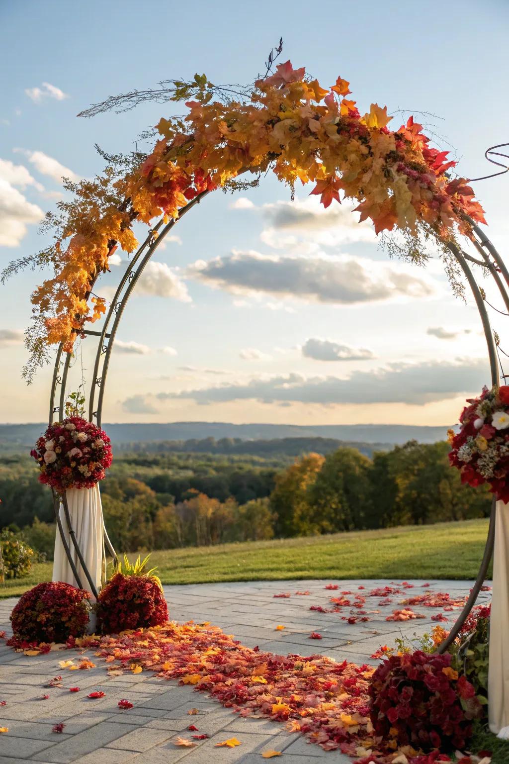 A holiday-themed arch that embodies the spirit of the season.