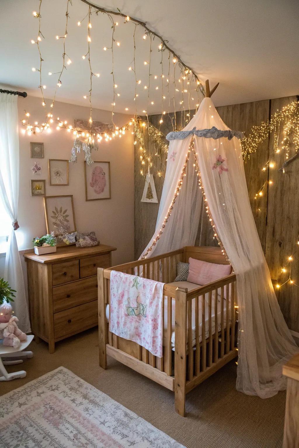 Whimsical features evoke a magical ambiance.