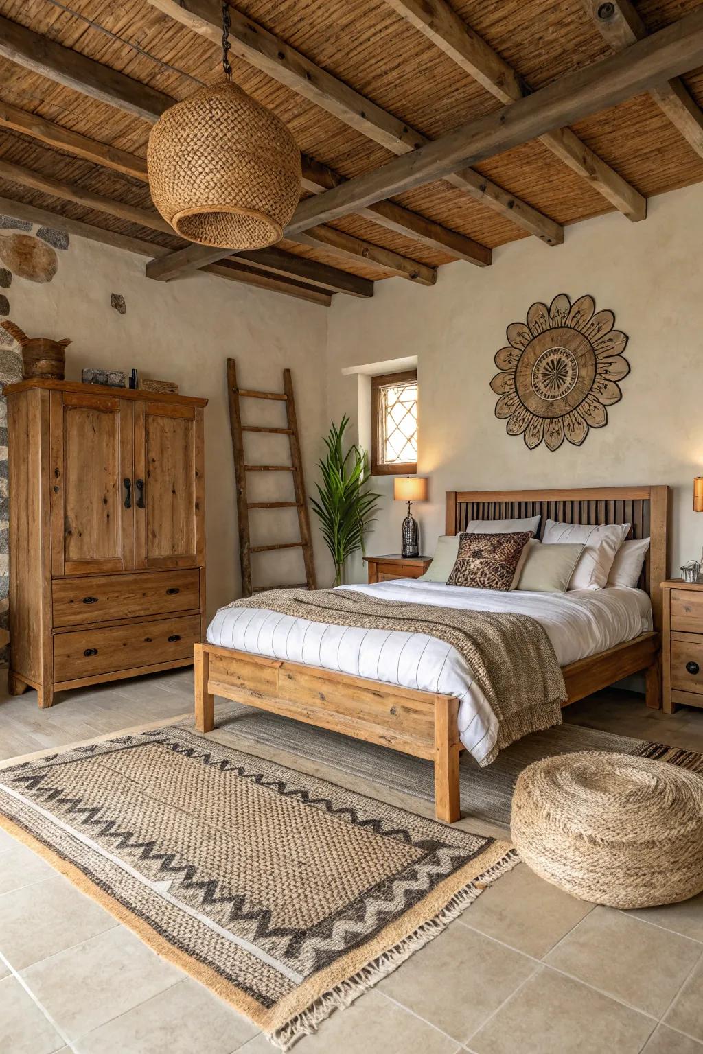 Earthy tones craft a soothing and natural backdrop.