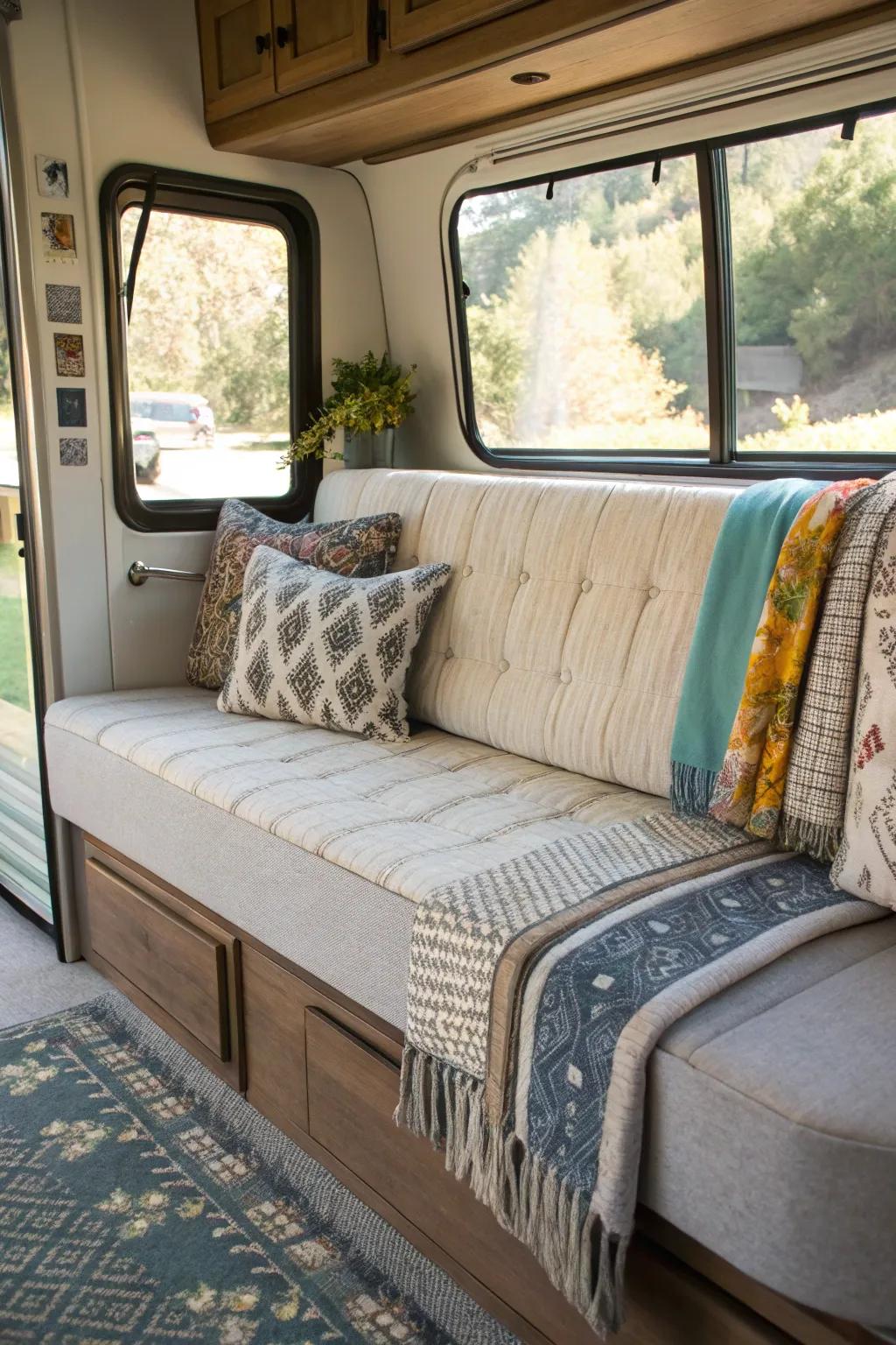 DIY upholstery allows you to make your RV truly your own.