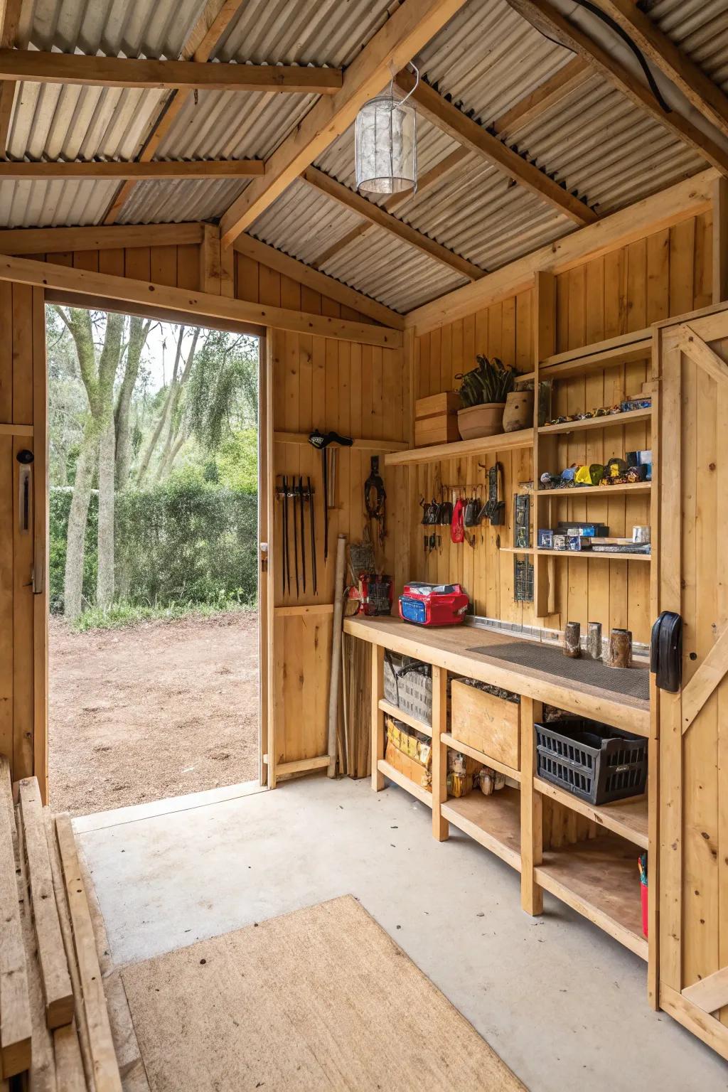 Eco-friendly materials support a sustainable design.
