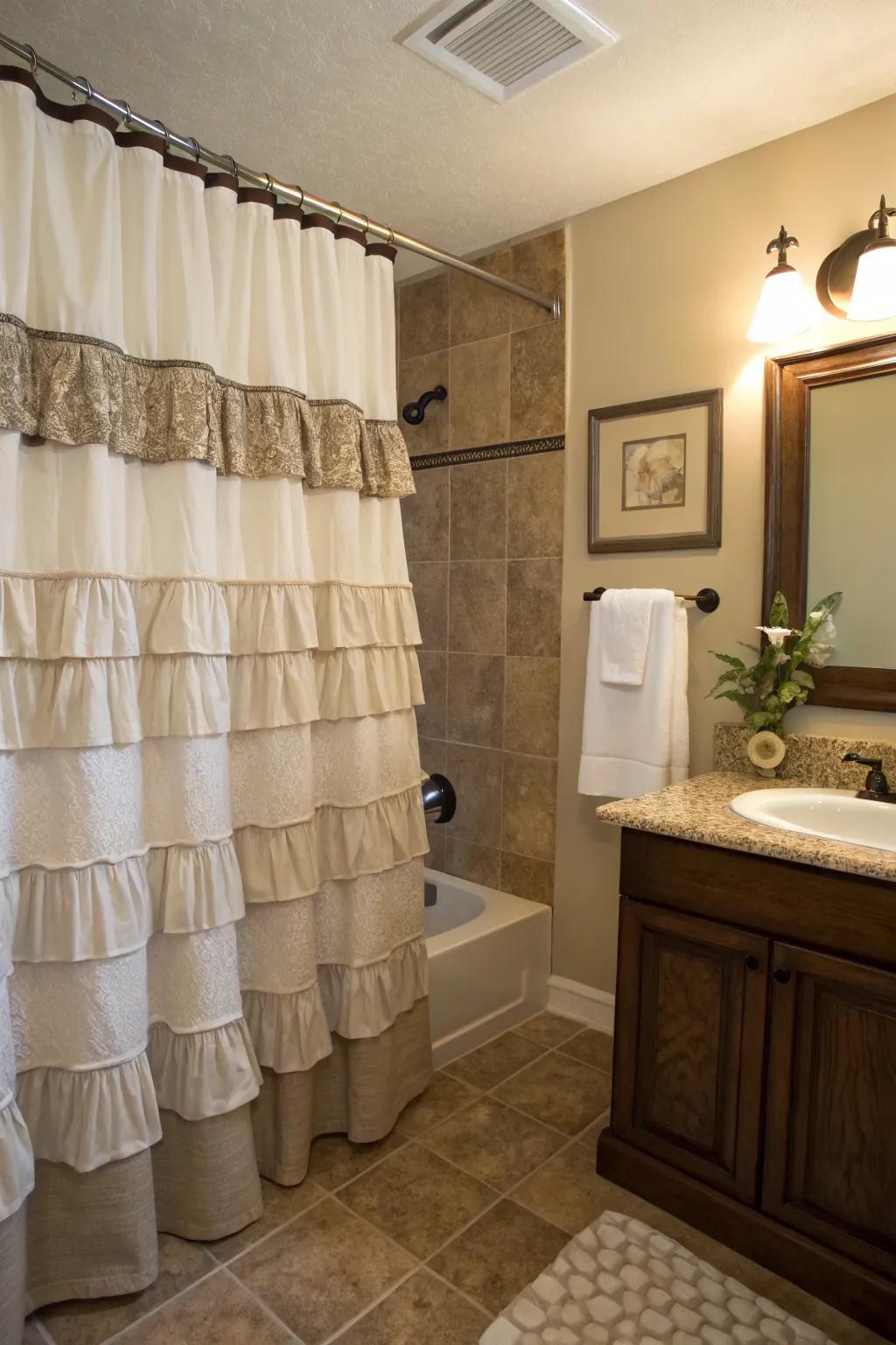 Layers provide depth in addition to a sense of luxury.