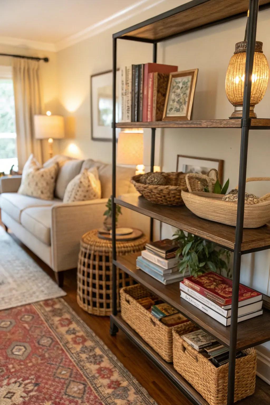 Wall displays provide utility without sacrificing space.