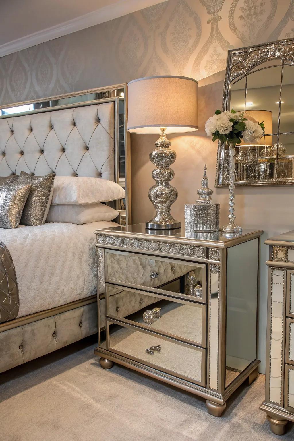 Luxurious accents adding sparkle and elegance.