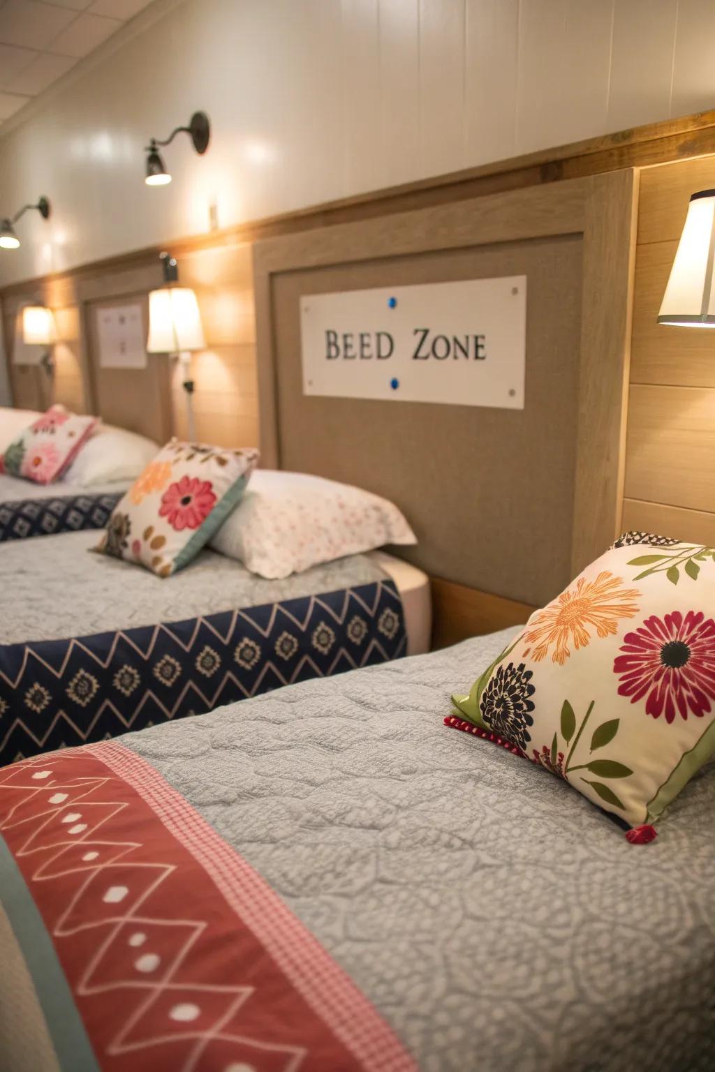 Personalized sleeping areas ensure each child feels at home.