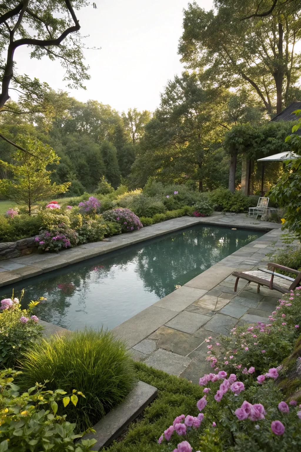 A hidden pool that blends perfectly with the scenery.