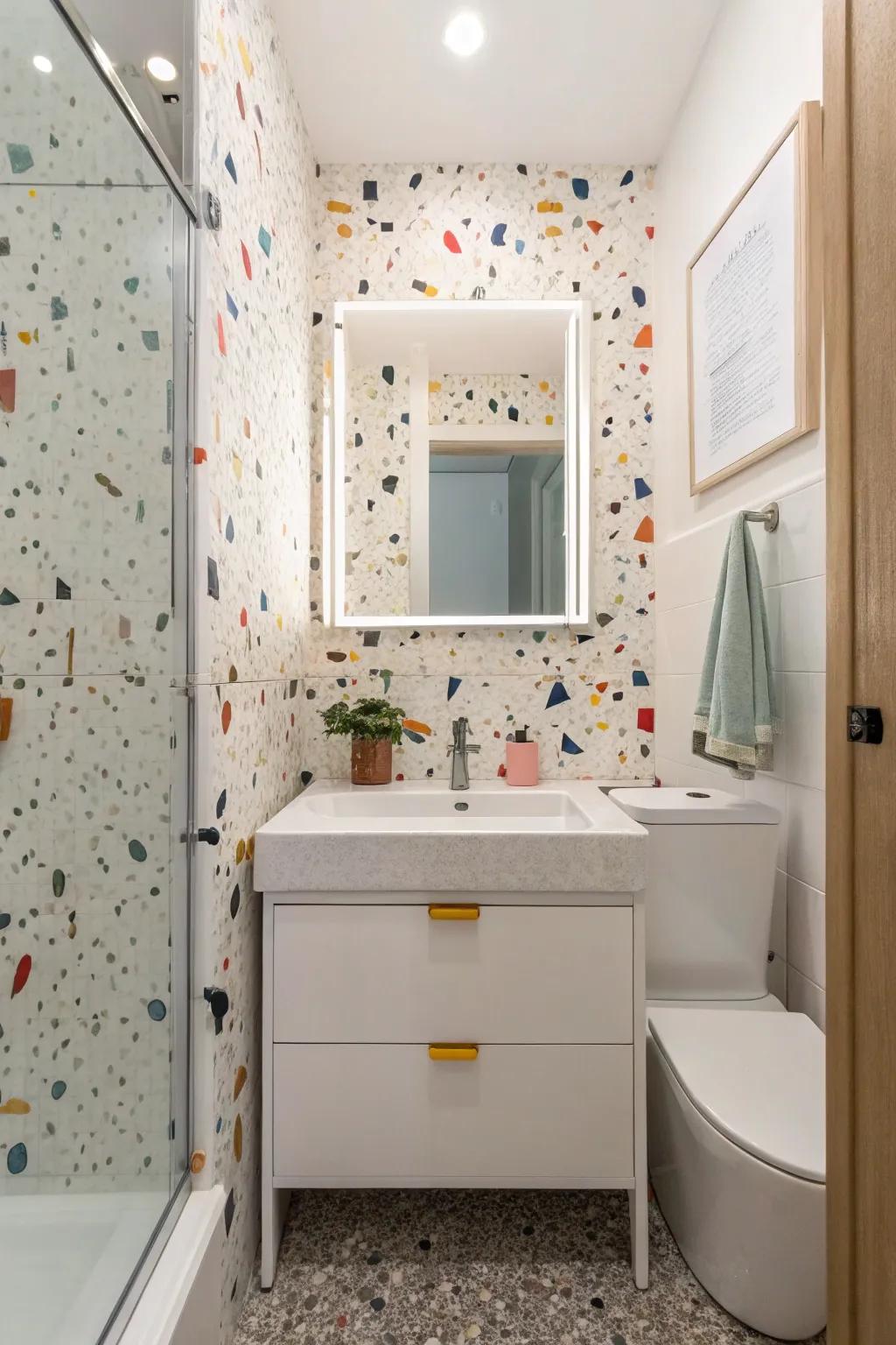 Speckled surfaces add playful vintage charm.