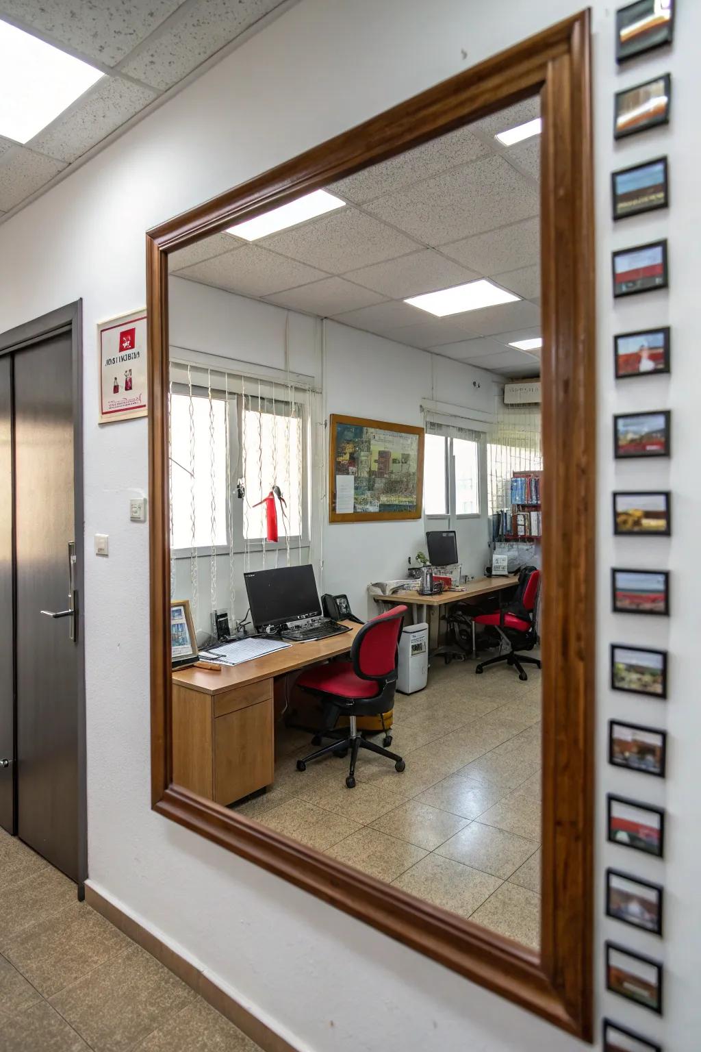 Reflectors create an illusion of space and enhance natural light.