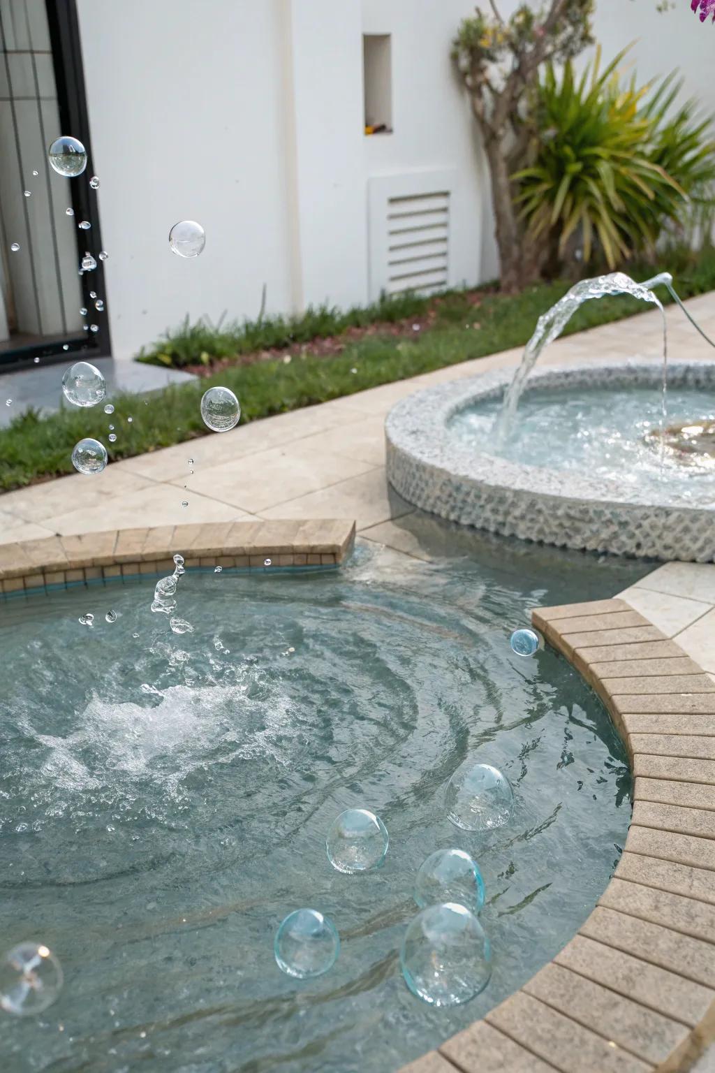 Bubblers append a playful and relaxing factor to your pool.