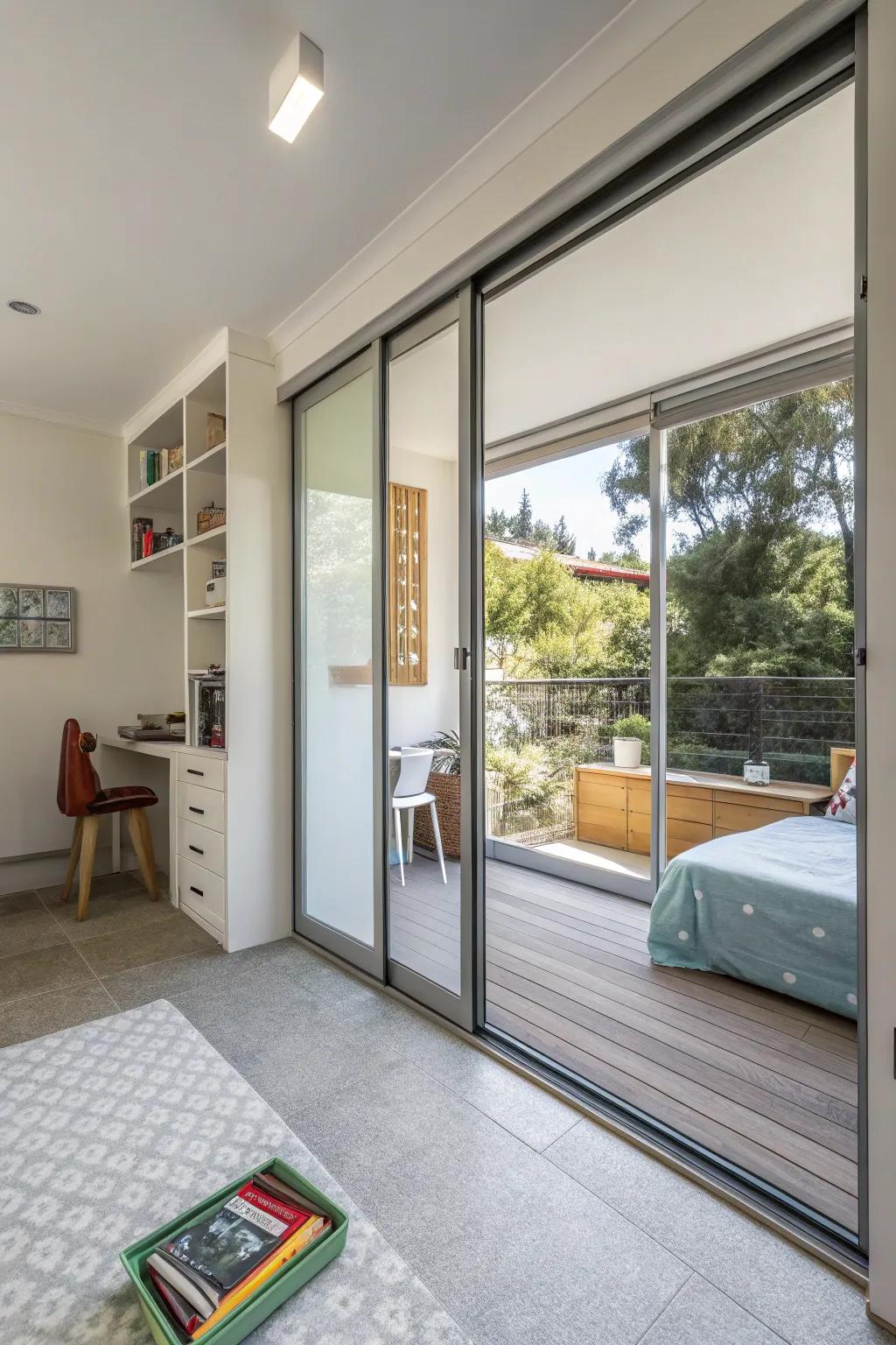 Sliding doors: a smooth solution for small spaces.