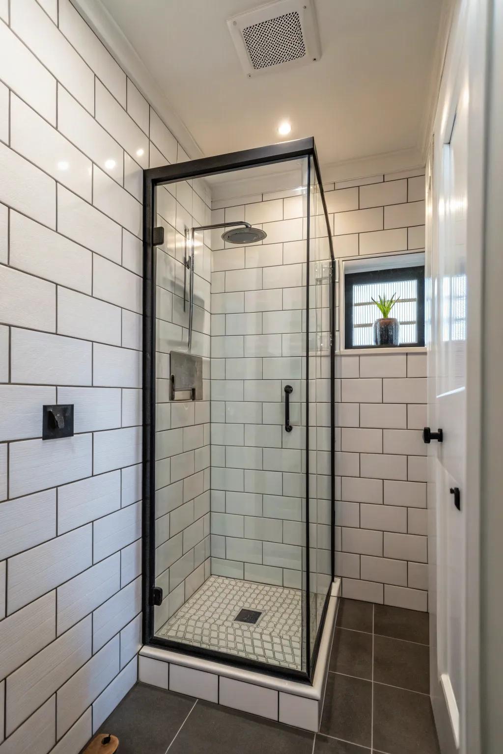 Colored screens contribute a layer of sophistication to small areas.