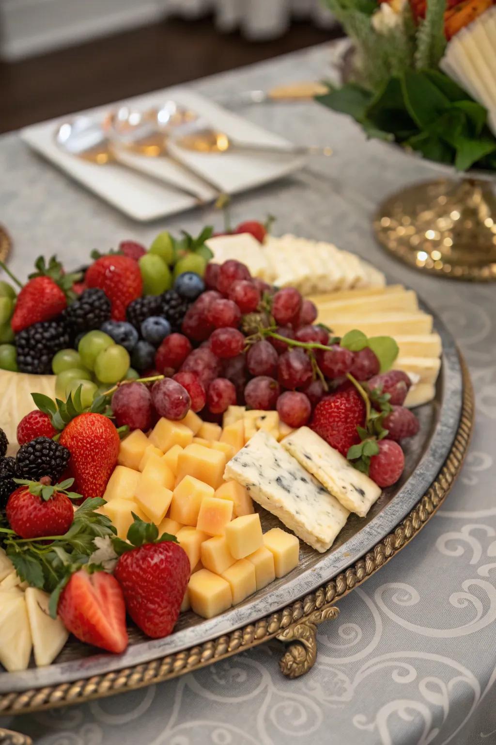 A delightful fruit and cheese combination offering a balance of flavors.
