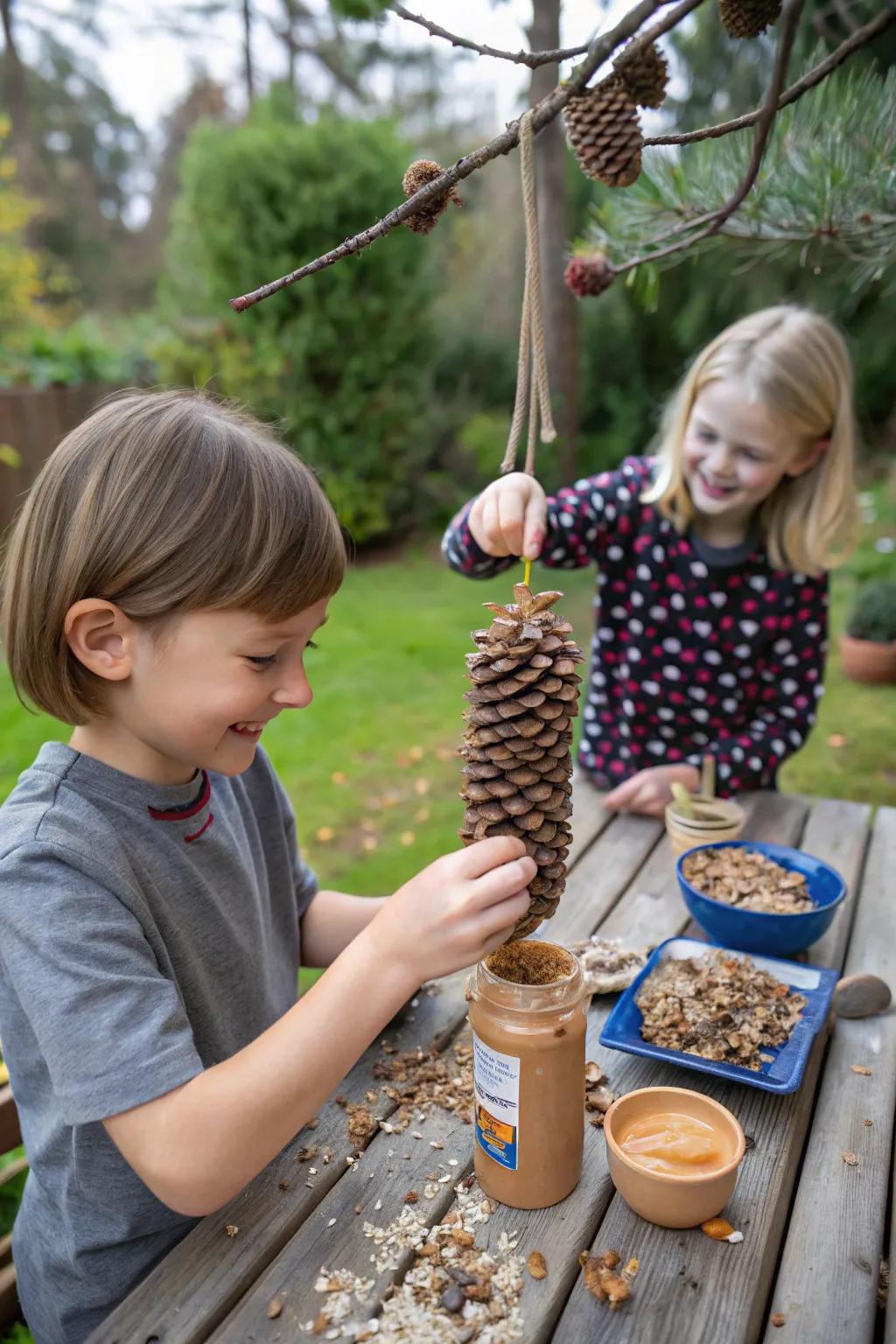 Crafting bird snackers and learning about wildlife
