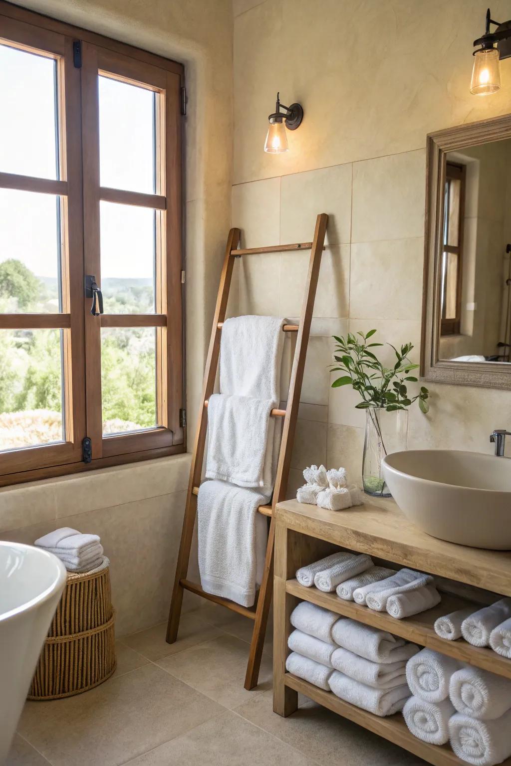 Create a spa-like vibe in the bathroom.