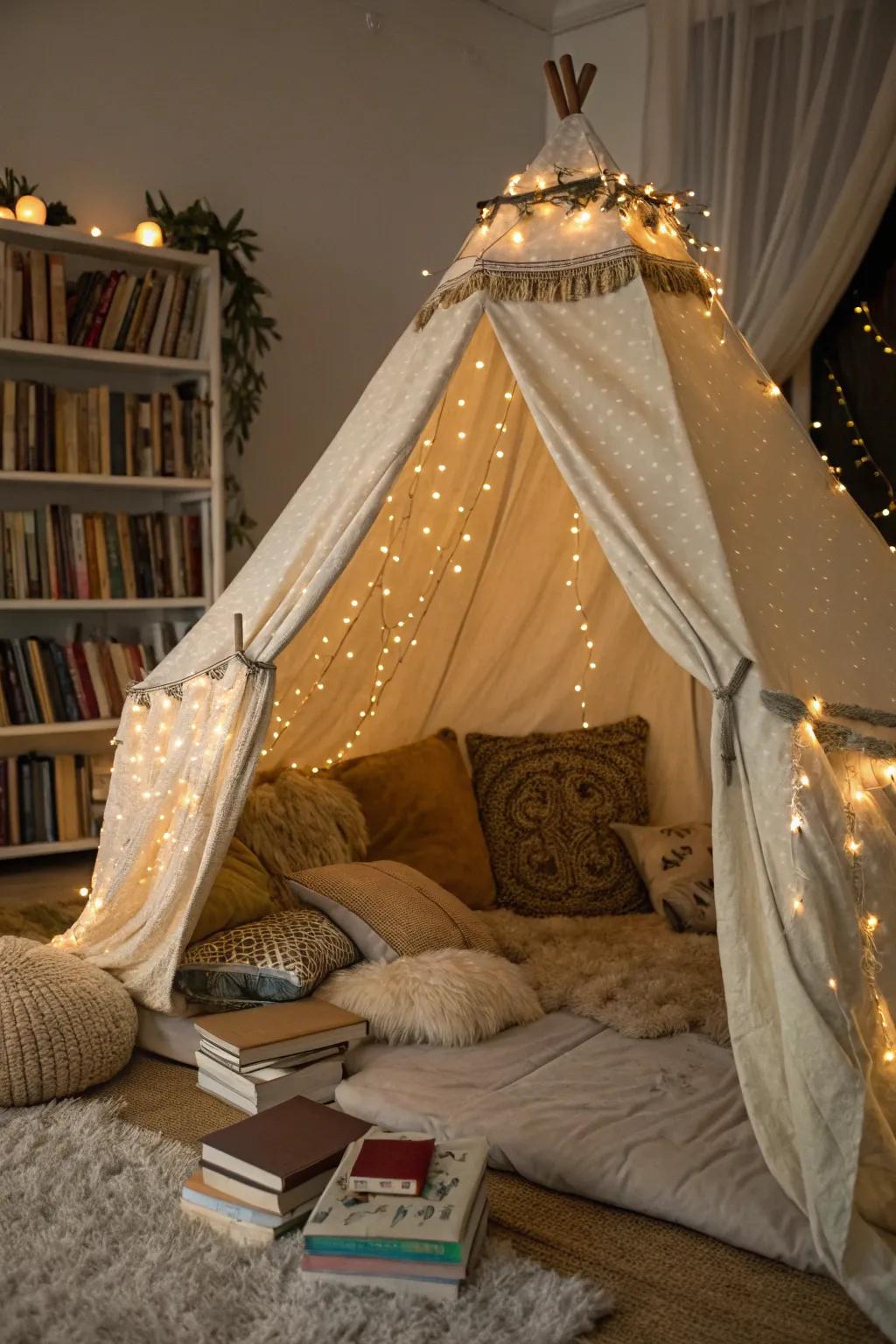 Create a magical indoor space with your own tent.
